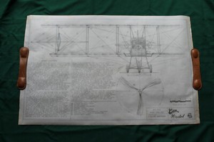 1912 Curtiss Model G Aircraft Original Graphite Building Plans Full Size