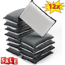 Scrub Pad,12 Stk Auto Innenraum Reinigungstuch Waschbar Auto Schwamm Reinigung