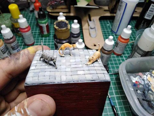 1:35 TO 1:10 ,Cats set 1 3D printed 12k Unpainte diorama kit dollhouse miniature - 第 7/7 張圖片
