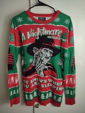 nightmare on elm street spencers christmas sweater Small Stain See Photos