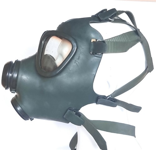 Original Full face Romanian gas mask M74 with filter and vinyl bag olive green - 第 3/6 張圖片