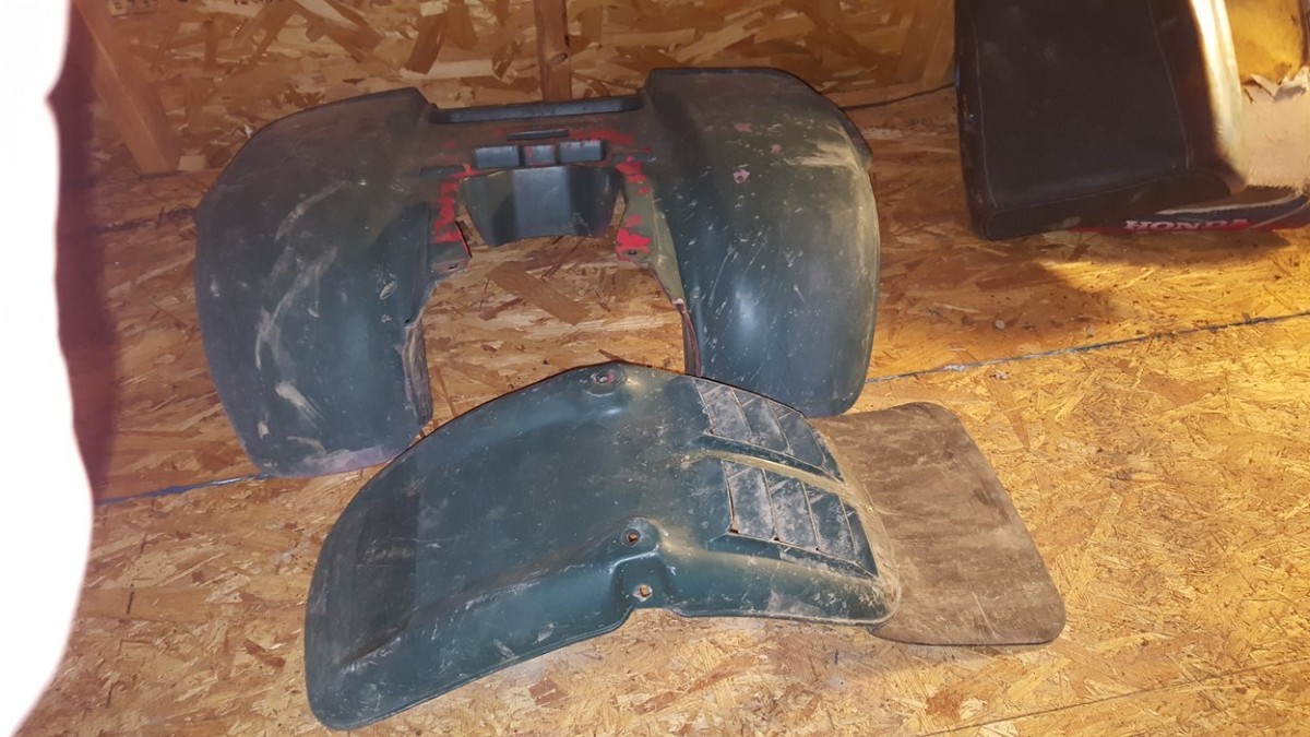 1985 kawasaki klt 160 front and rear fender klt160 atc 3 wheeler