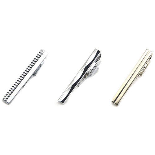 3 PCS Mens Skinny 4.5cm Short Tie Clip Business Wedding Party Men Gift Tie Clasp - Picture 7 of 16