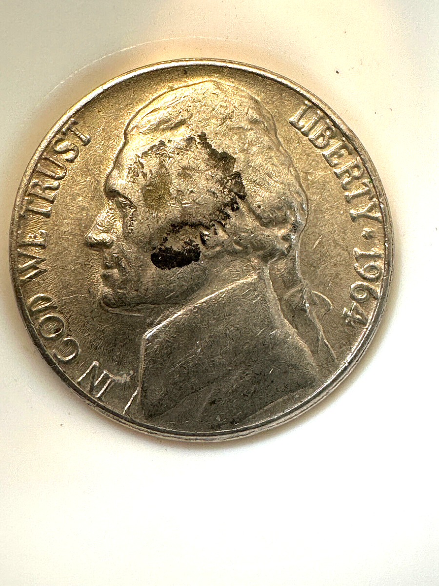 1964 D Jefferson Nickel Re-Punched Mint Mark D/D WEST RPM-003