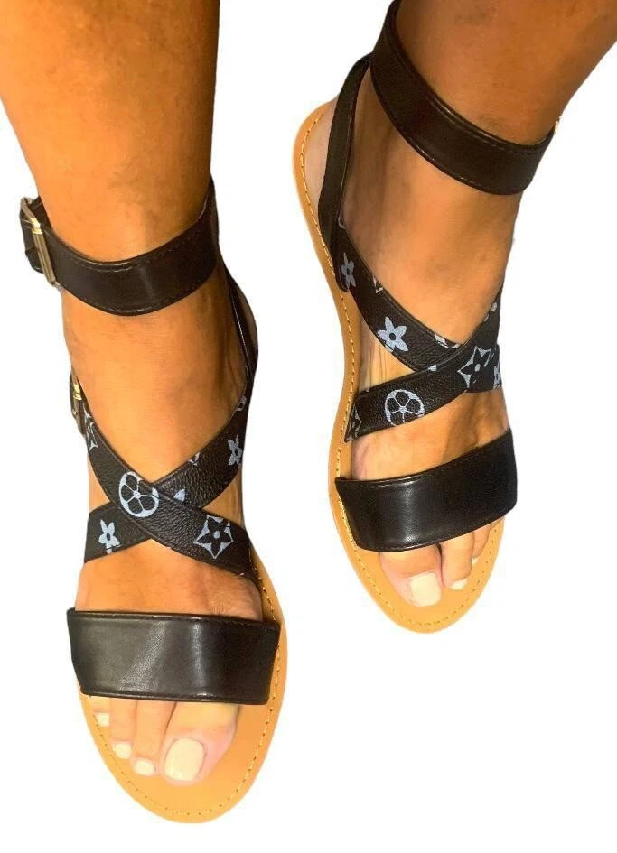Ladies Flat Gladiator Ankle Strap Sandals BNIB Size UK4 EU37 eBay