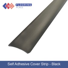 Matt Black 0.9m Self-Adhesive Door Threshold Aluminium Cover Strip Plate
