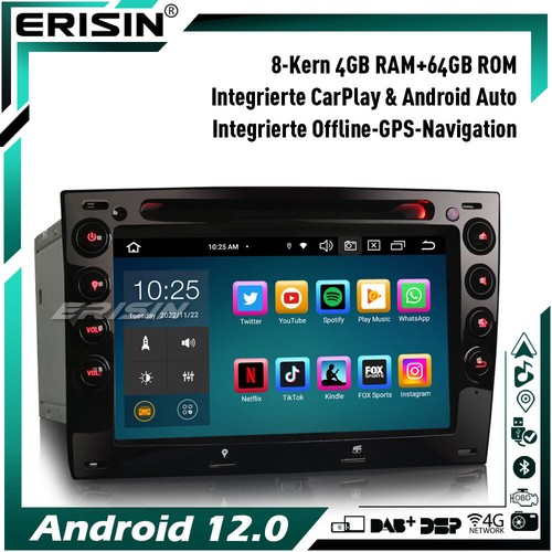 8-Kern Android 13 Autoradio DAB+ GPS CarPlay Wifi DVD Navi Für Renault Megane 2 - Bild 23 von 23