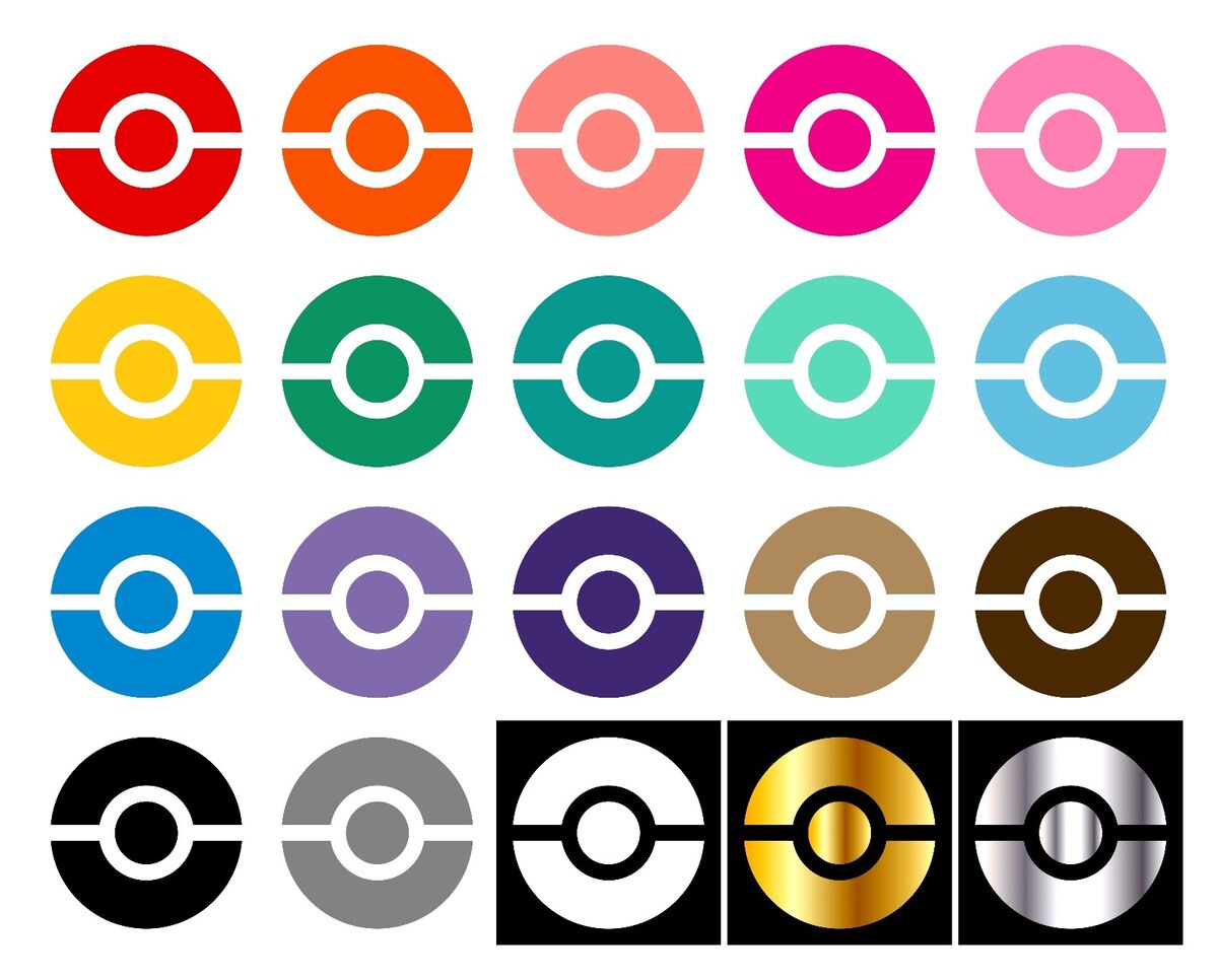 3.5 Pokémon Poké Ball Icon Symbol Vinyl Decal Art for Cars