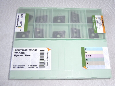 NEU 10 Walter ADMT180712R-D56 WKK25S Wendeplatten mit Rechnung ADMT 180712R-D56