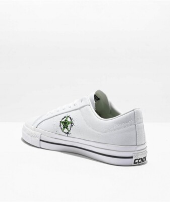 Converse One Star Pro 2000s White & Green Skate Shoes Size M11/W12