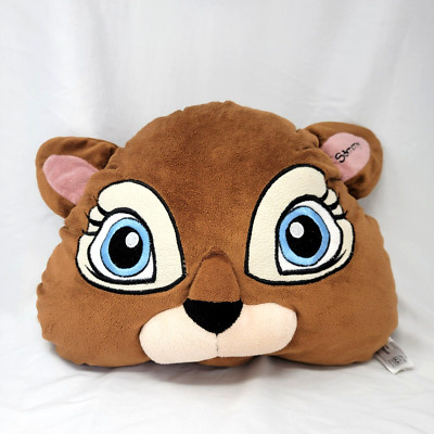 Fiesta Great Wolf Lodge 16'' Stuffed Plush Sammy Squirrel Head Animal Pillow 