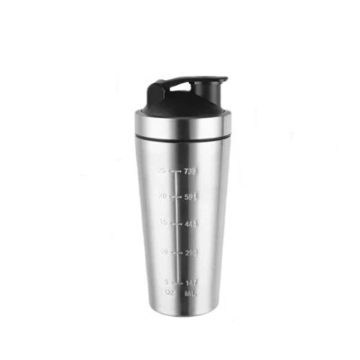 MARKENLOS Protein Shaker 750 ml - Edelstahl 304 - BPA frei - Fitness Becher Eiweiß DE