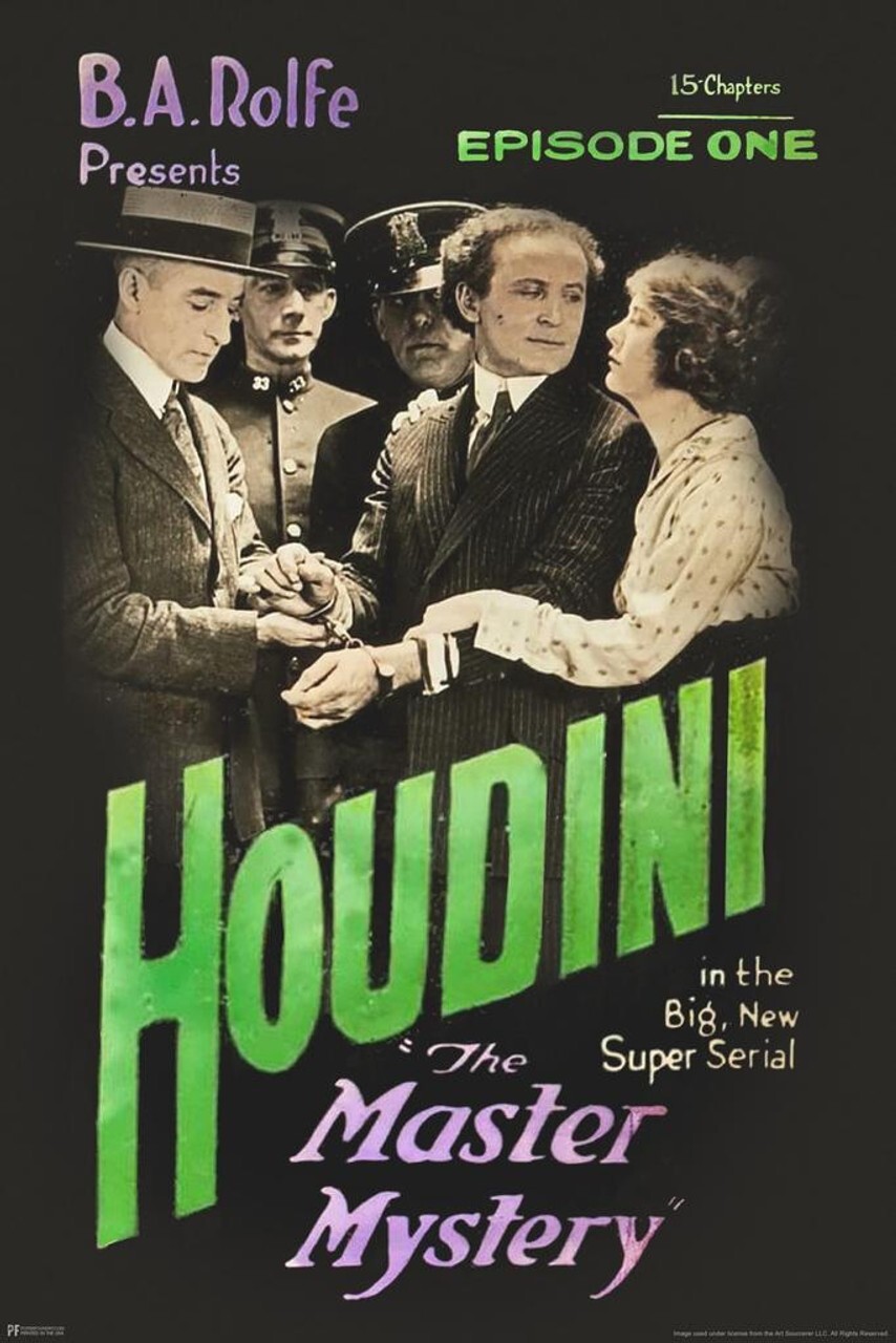 Harry Houdini Master Mystery Episode 1 Magic Trick Handcuffs Escape Magician Ret