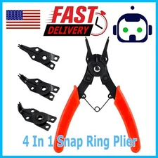 4 in 1 Snap Ring Pliers Plier Set Circlip Combination Retaining Clip Heavy Duty