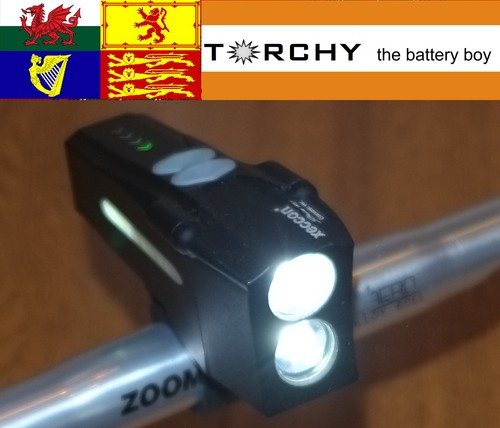 Xeccon Striver 900 Lumen USB Road, MTB front Light with wide and spot beams