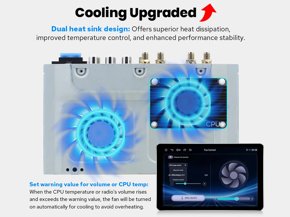 JOYING 8 Zoll Single Din Qualcomm Snapdragon Android 13 Autoradio Mit Carplay FM - Bild 3 von 4