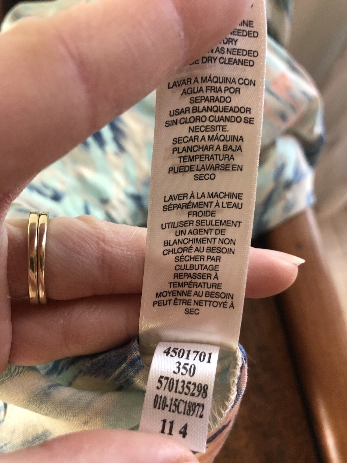 Chico’s Button Down ikat Print Multicolor Long Sl… - image 10