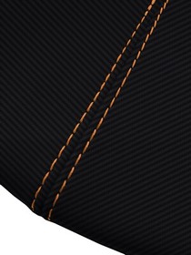 Fits 2016-2020 Chevrolet Malibu Carbon Fiber Console Armrest Cover Orange Stitch