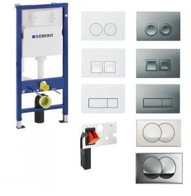 Geberit Duofix Vorwandelement Grohe Wand WC Bau Ceramic mit Spülrand Komplettset