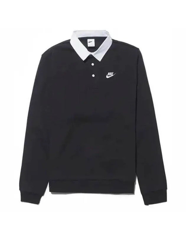 人気【NIKE】 Club Fleece Mens Long Sleeve Polo Shirt Nike Club Fleece Bushed Back Long Sleeve Polo Shirt 'Green