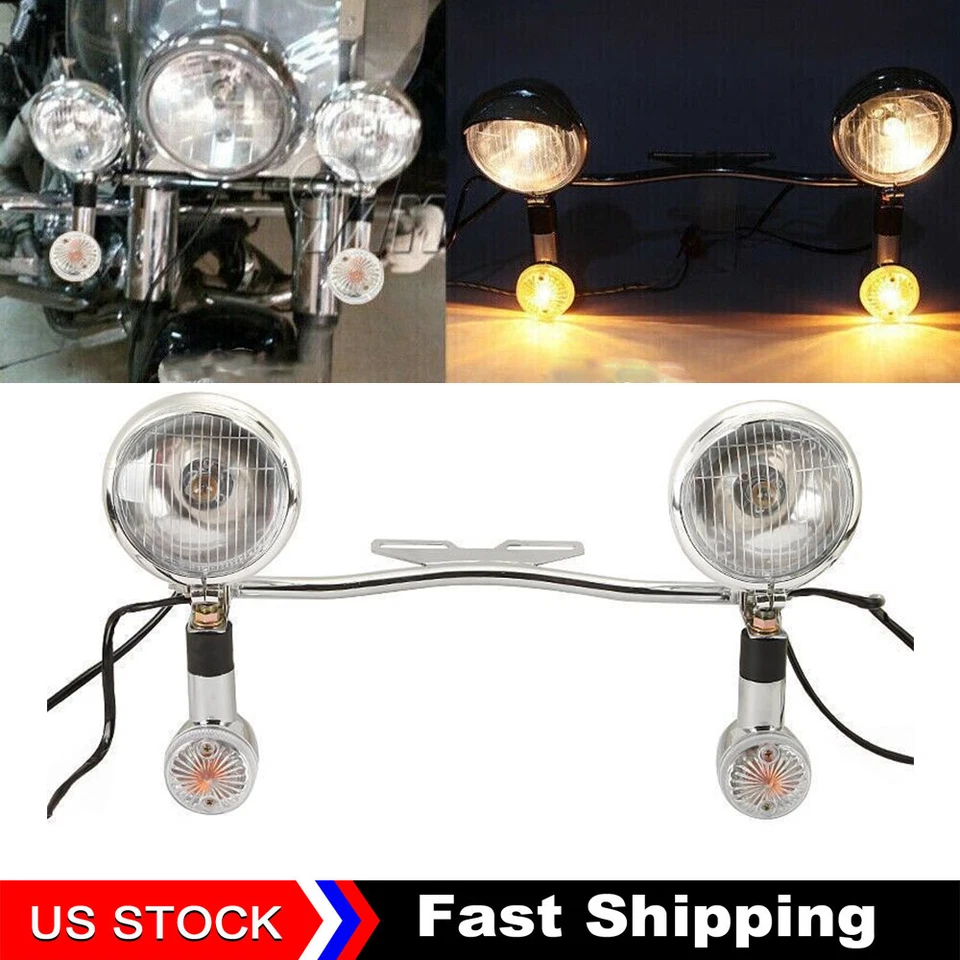 Passing Turn Signals Spot Lights For Victory V92C V92SC V92TC Deluxe Classic US Foto 2 de 4