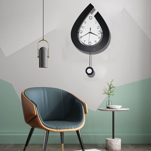 Decorative Wall Clock for Living Room Decor,22.4 Inch Big Silent Wall Clock Non - Picture 5 of 7