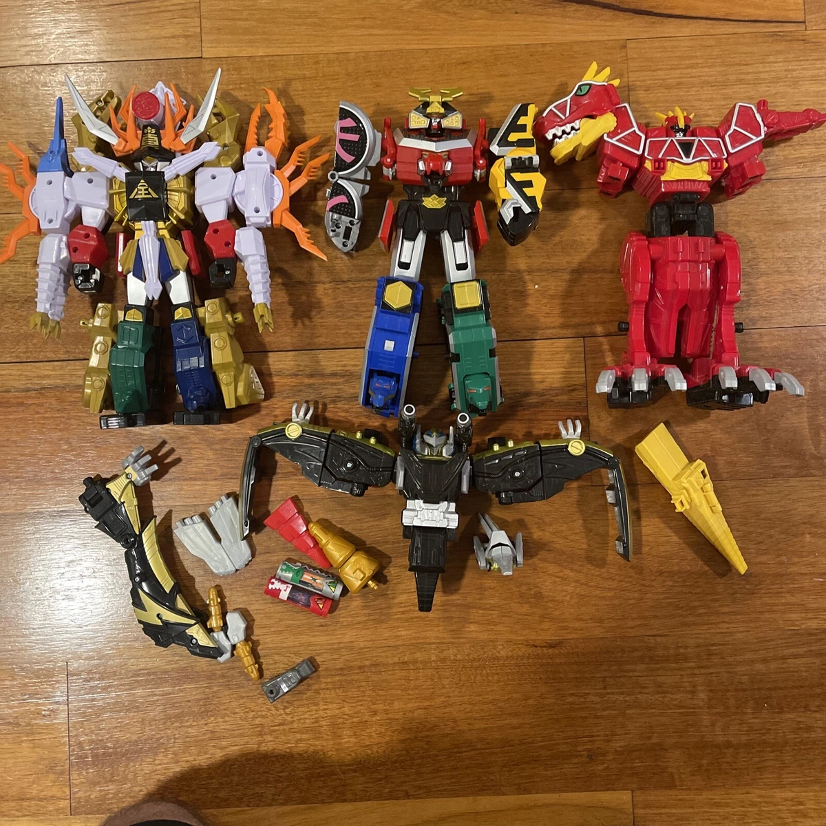 Power Rangers Samurai Megazord Deluxe DX Bandai 2011 Lot Of 4