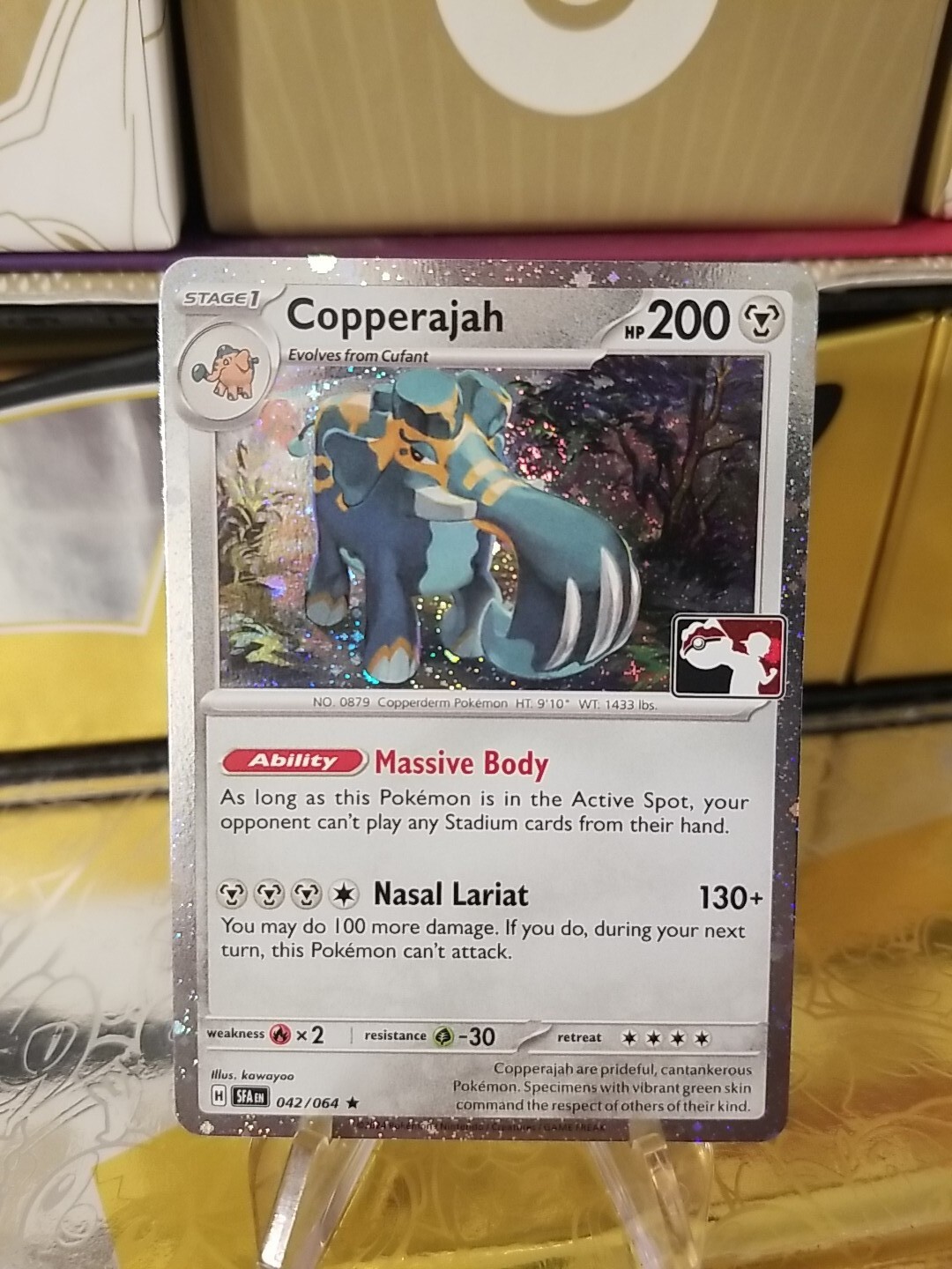 Copperajah Holo Pokemon Prize Pack Series 6 Promo Pokemon Card NM/LP Stamp