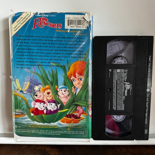 The Rescuers 1977 VHS Tape Walt Disney Bob Newhart, Eva Gabor Animation - Picture 2 of 2