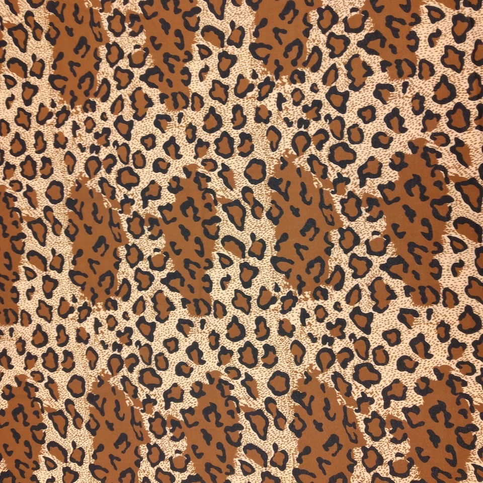 Georgette Fashion Dress Fabric 4yd14 Brown Leopard Animal Print 45" Wide - Image 2 of 4