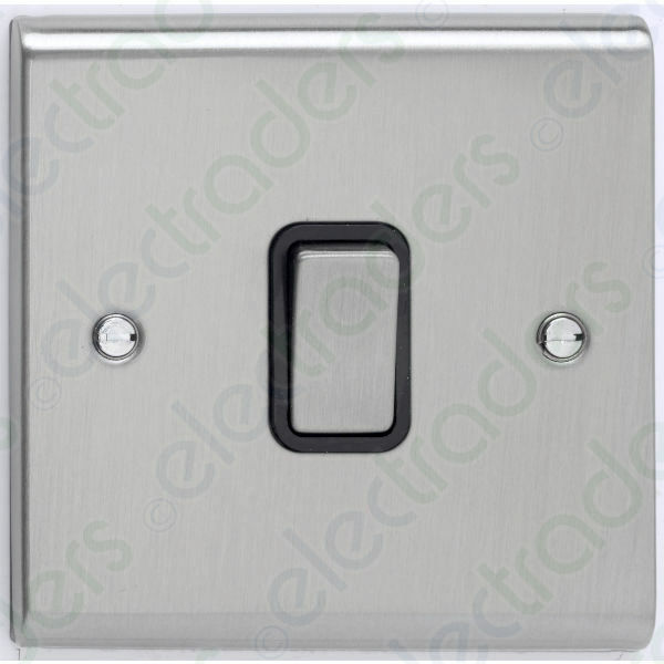 Deta SD1246SSB Light Switch 10 Amp 1 Gang INTERMEDIATE Stainless Steel