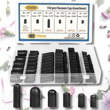 100 Pcs Carburetor  Vacuum Rubber Cap Plug Assortment Kit Intake Vacuum Lines