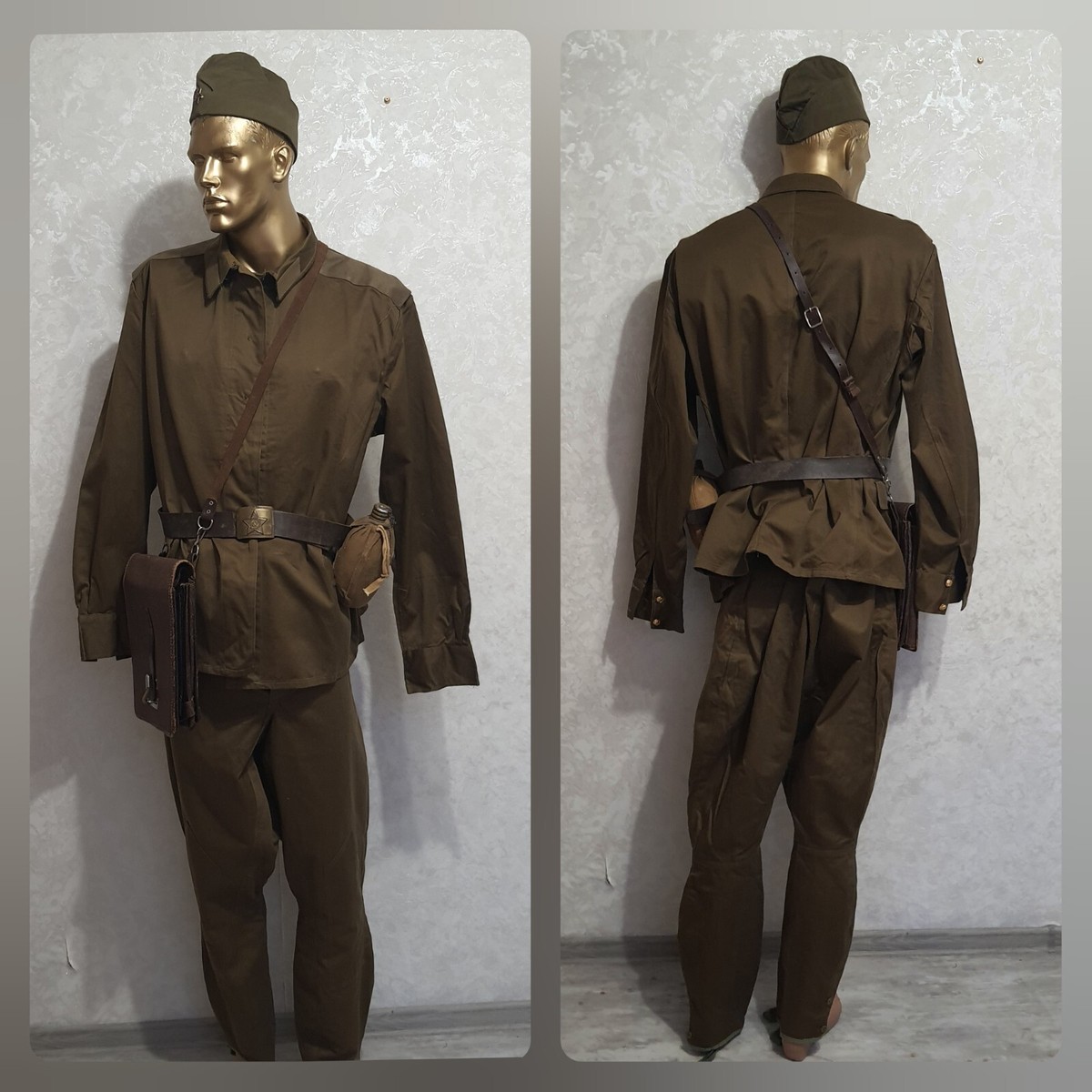 Military uniform of the ussr, vintage, soldier of the ussr