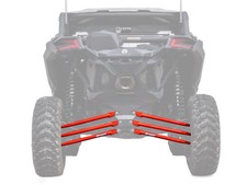 Superatv Tubed Rear Radius Rods For Can-am Maverick X3 64 Body - Red