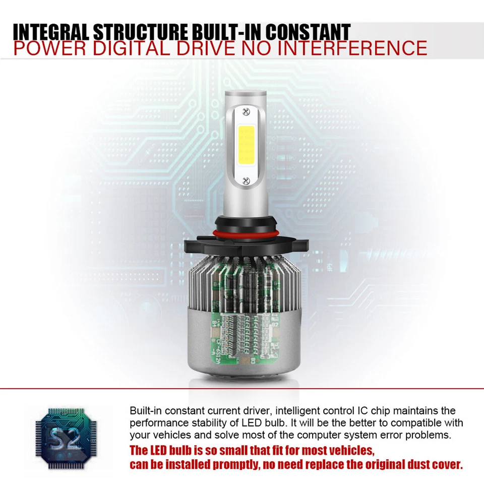 For Lexus LS400 1995-1997 - 6X LED Headlight bulbs High Low Beam + Fog Light - Image 2 of 4