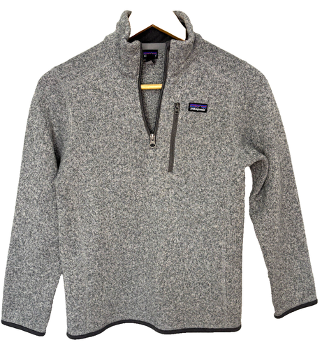 Boys Patagonia Better Sweater Gray 1/2 Zipper Size Large (12)