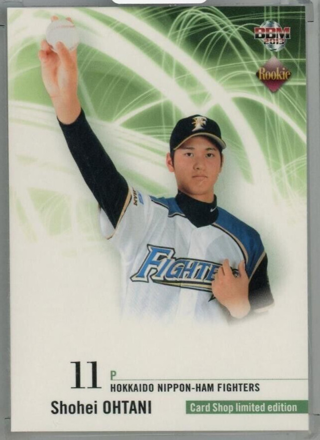 2013 BBM Rookie Edition Shohei Ohtani Tomoyuki Sugano Card Shop Limited PROMO