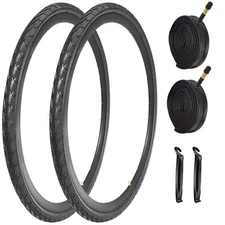 2 Pack 700x23C/25C/28C/35C/38C Bike Tires Plus Bike Inner Tubes Presta Valve ...