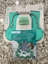Busy Baby Bungee Bib | Deluxe, No-Drop, On-The-Go System & Toy Bungee & Tether