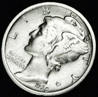 Photo of a 1925-D Mercury Dime from an eBay listing that sold on Jul 13, 2026