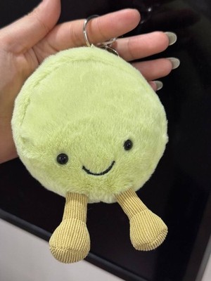 Jellycat Amuseables Max Macaron Pistachio Plush Bag Charm Keychain Cute Gift NWT