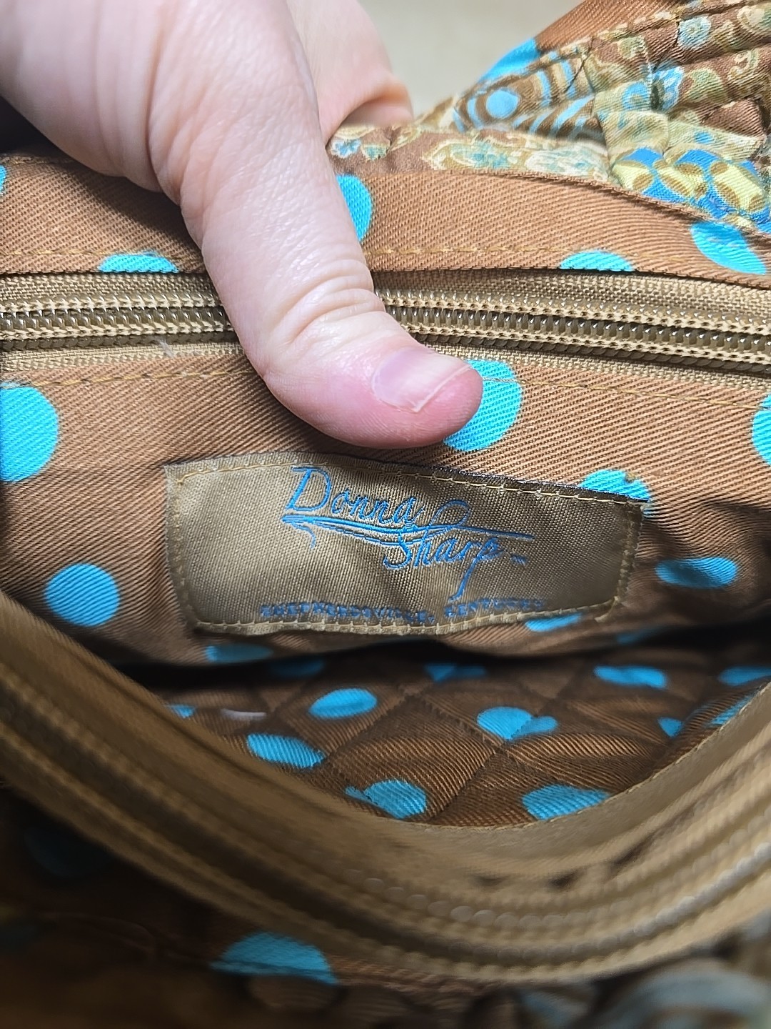 Vtg Donna Sharp Mixed Pattern Patchwork Quilted B… - image 5