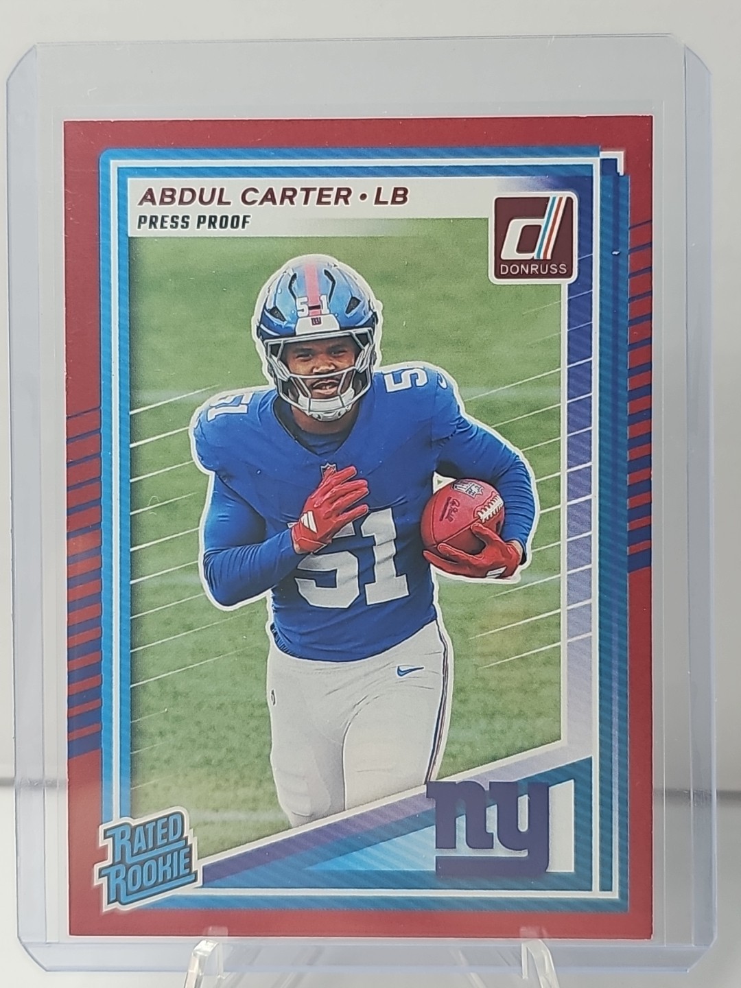 2025 Panini Donruss - Rated Rookie Abdul Carter #315 Press Proof Red (RC)