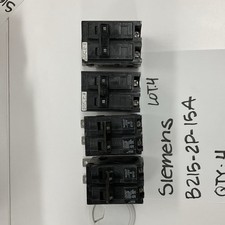 Siemens B215-2P-15A 15A 2-Pole Circuit Breaker Lot of 4