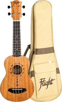 Flight DUS371 Mahogany Designer Series Sopran Ukulele Mahagoni Okoume Gigbag