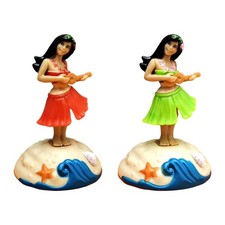 Hawaiian Girl Dashboard Bobbleheads Car Interior Doll for Car Office Home