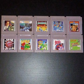 Nintendo Game Boy Lot of 10 Games: True Lies, NBA Jam, Ren & Stimpy (All Tested)