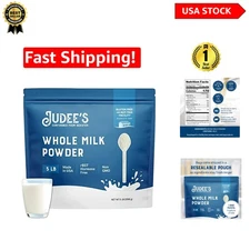 Judee's Whole Milk Powder 5 lb - Nutrient-Rich, Gluten & Nut-Free Essential