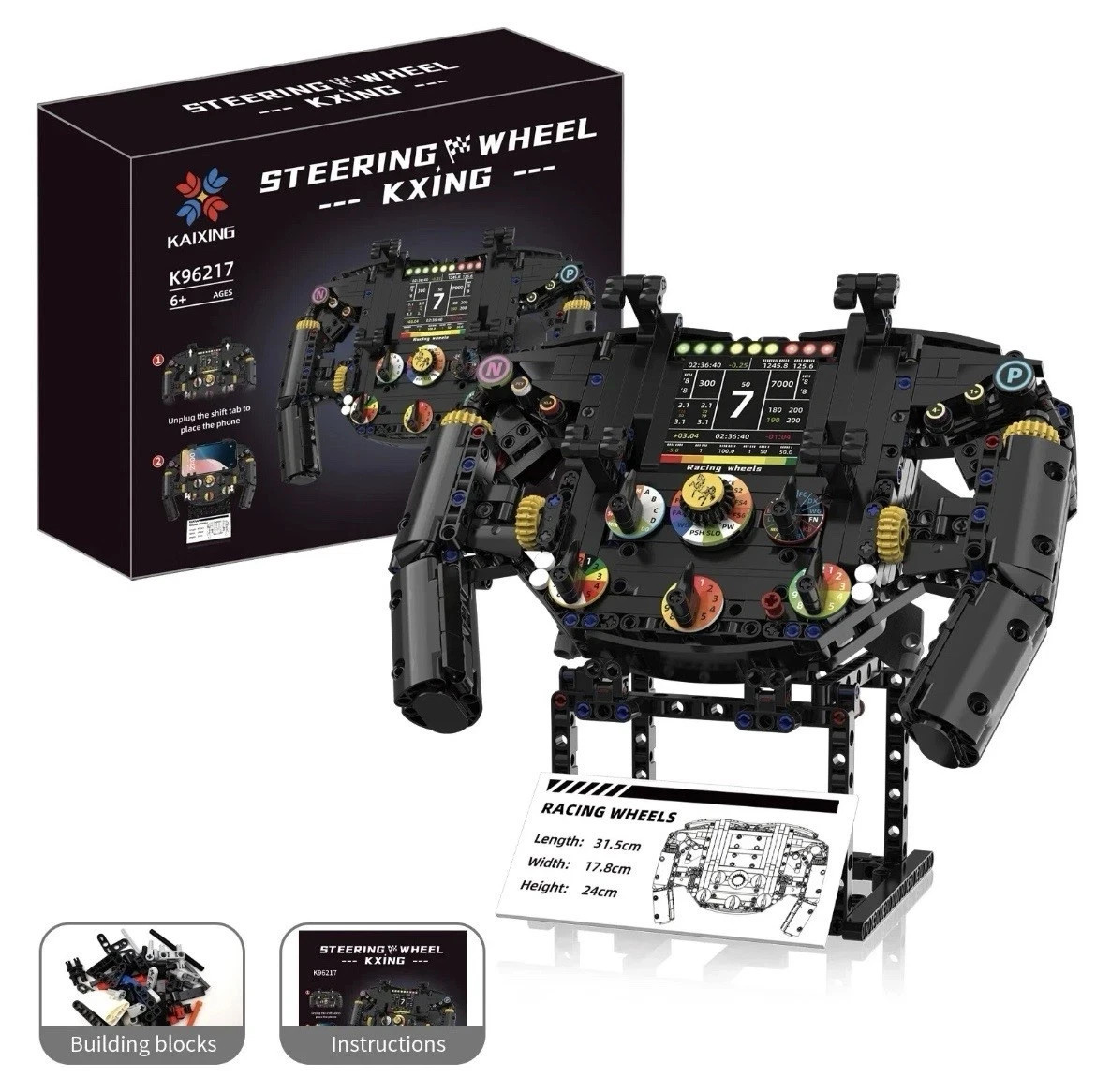 Kit Costruzione Volante Racing F1 833 Pezzi - Display Model Tecnico
