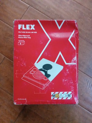 FLEX Fleece Filter Bags 5 Pack For VCE 33 and 44 Shop Vac-NEW w/Some box Damage